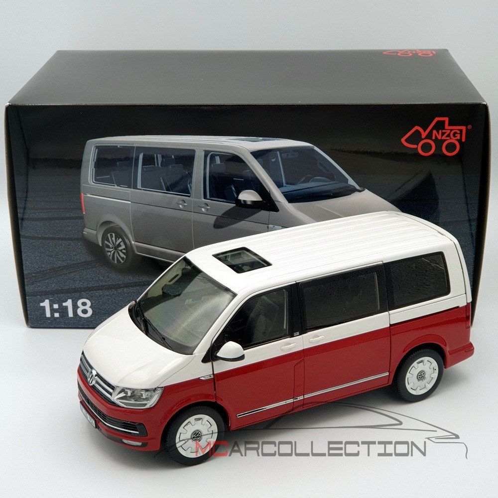 1:18 Volkswagen Multivan T6 White red 2017 NZG Models| MCarcollection
