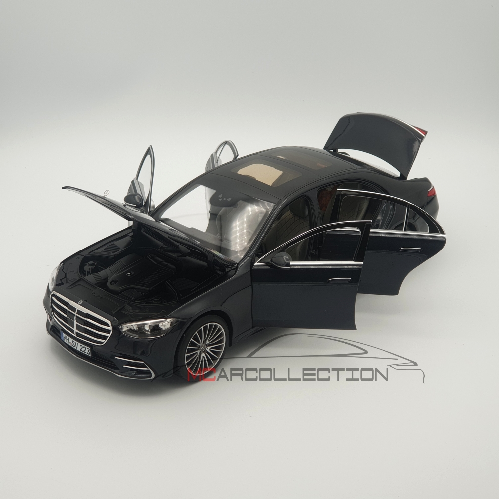 Coche miniatura Mercedes CLA 1/18 I Norev S-classe (V223) azul clair 2021 